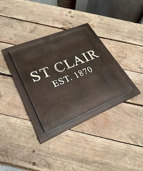 Patented Bronze House Sign