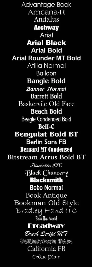 More Standard Fonts