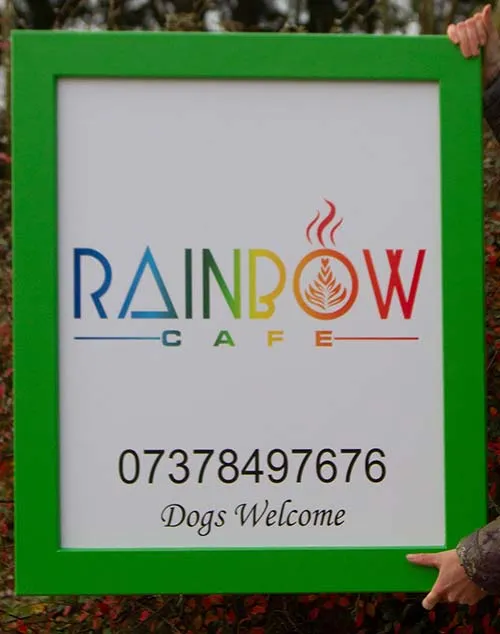 Printed Framed Sign - Green Frame