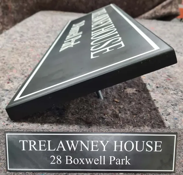 Slate House Sign with Hidden Fixings