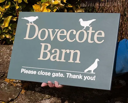 Engraved Corian House Name Sign
