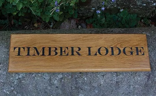 A Well Crafted Oak House Sign