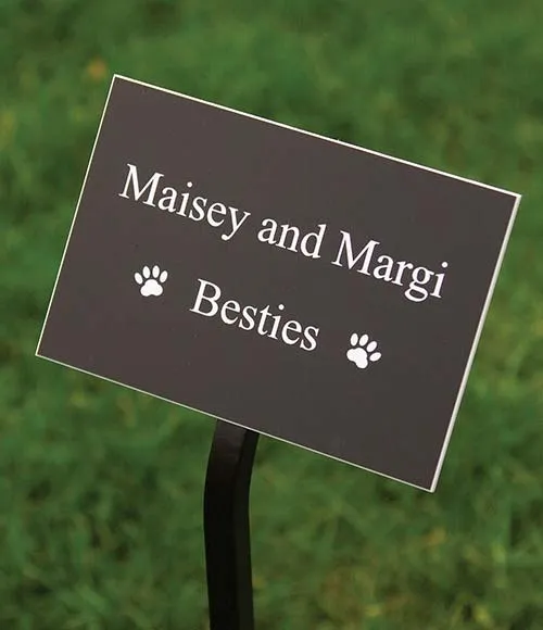 Memorial on Wrought Iron Tree Stake