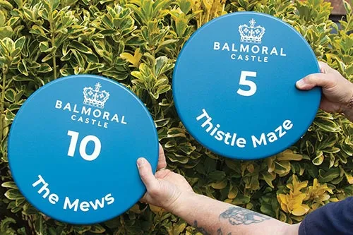 Round Painted Tricoya Signs