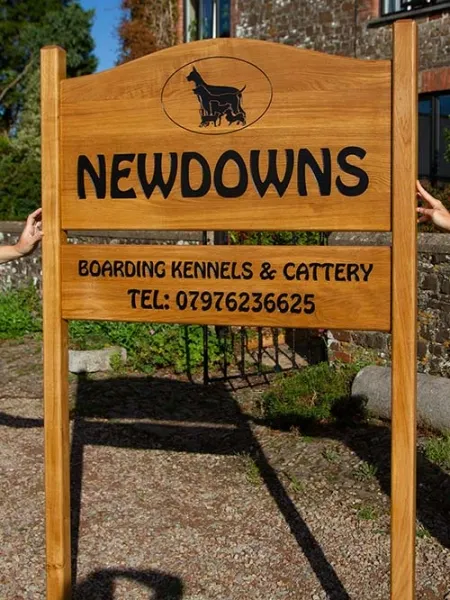 Large Oak Entrance Sign