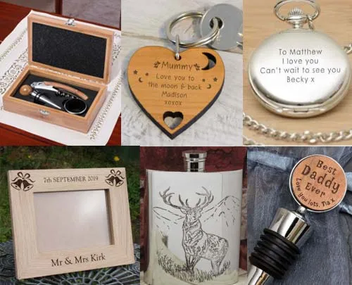 See below A great range of personalised engraved gifts.