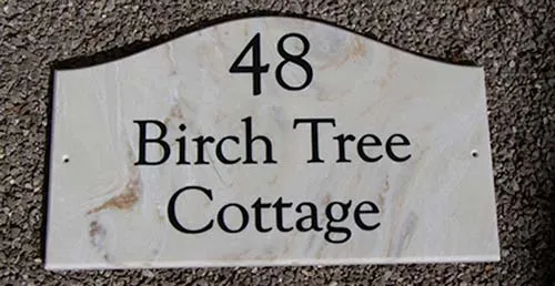 Engraved Stone-Like Corian House Signs