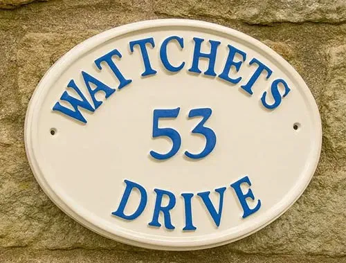 Cast Sign - Cream Oval