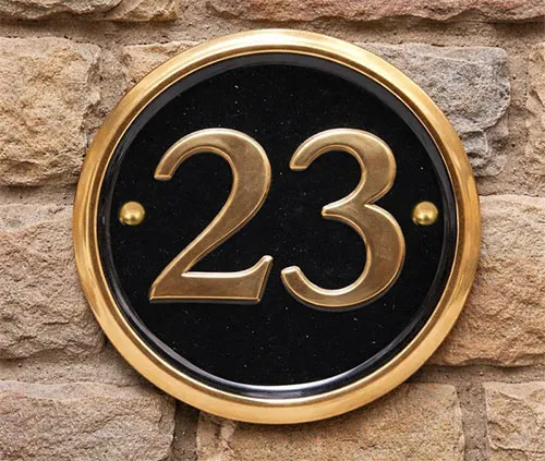 Round Cast House Number