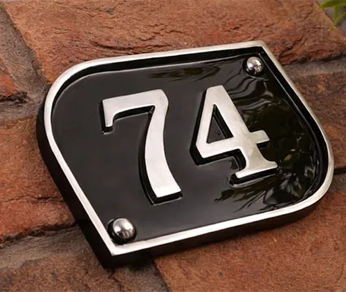 Shaped Cast House Number