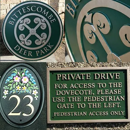 These signs are extremely tough and hard wearing. Cast Polyurethane Signage