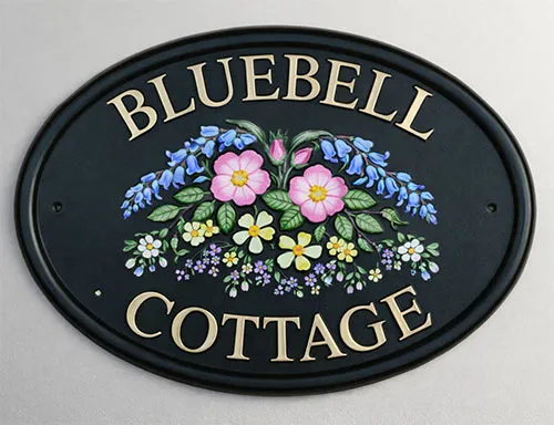 Cast Motif with Extra Hand Painted Flowers