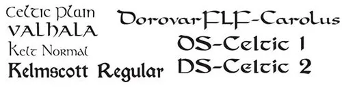 Fonts ideal for Celtic Style House Sign Celtic Fonts