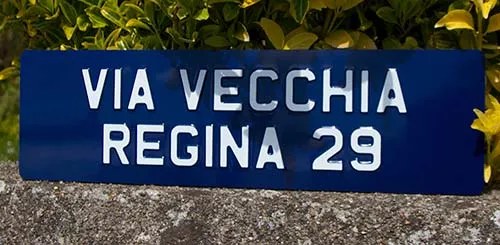 Embossed Aluminium Address Sign