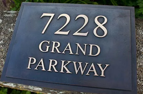 Bronze Address Sign