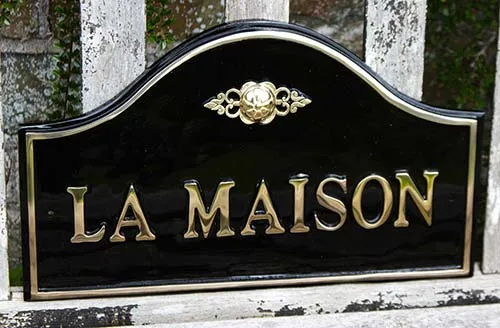 Cast Brass House Sign