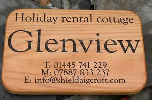 Wooden House Name Sign