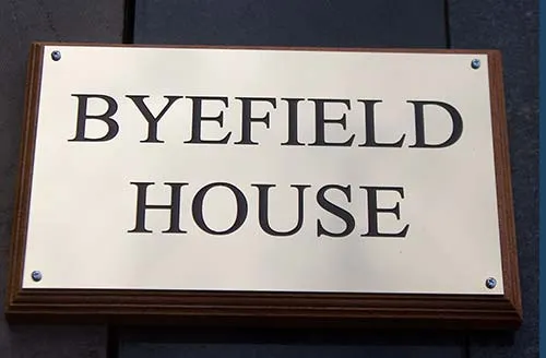 Engraved Brass House Nameplate