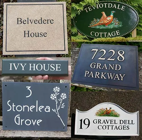 An Assortment of House Signs