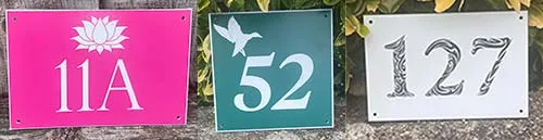 Engraved Acrylic House Numbers