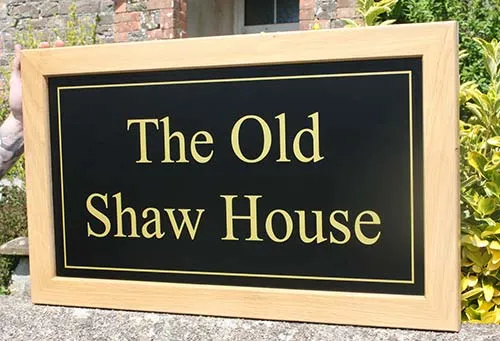 Oak Framed Sign