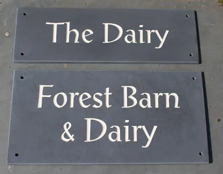 Matching Slate Signs