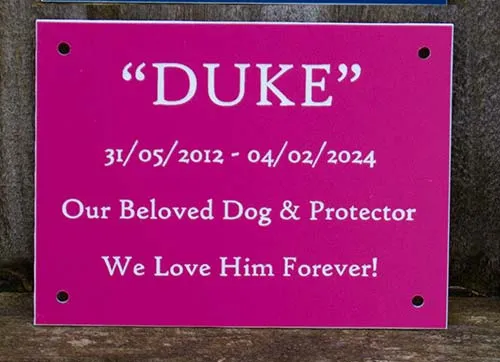 Lots of colourways available. Pink and White Engraved Plaque