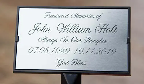 Steel Effect Acrylic Laminate Steel Effect Acrylic Laminate Plaque Holder with Plaque