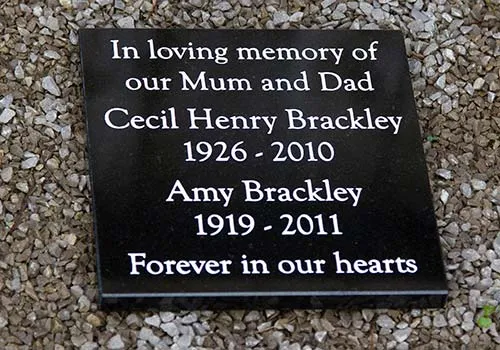 Some of the memorials we make are to replace older stones. Deep Engraved Granite Memorial