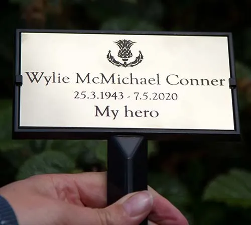 Plaque Holder with Brass Plaque