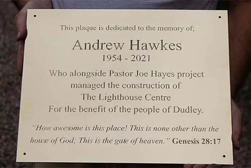 Engraved Brass Memorial Plaque