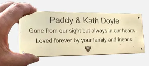 A Lovely Memorial Plaque