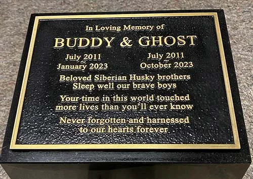 Cast Bronze Pet Memorial