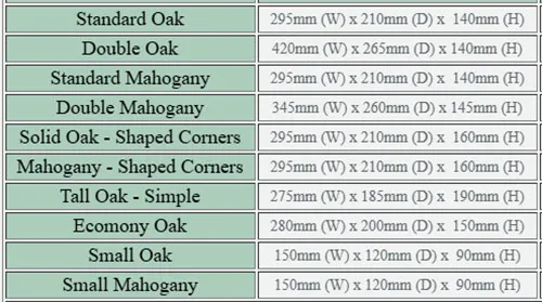 Casket Sizes