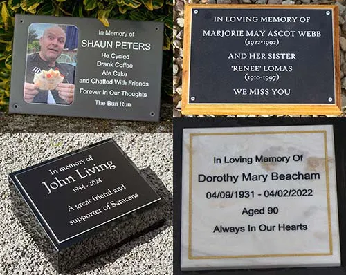 Selection of Engraved Plaques