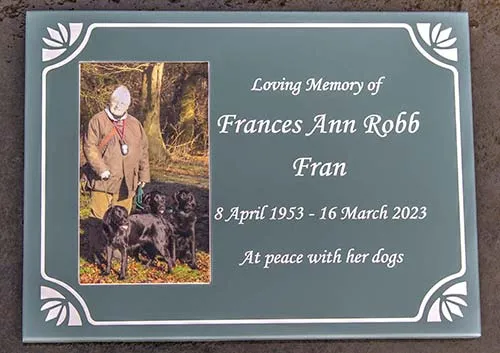 Engraved Corian Memorial Plaque With Photo