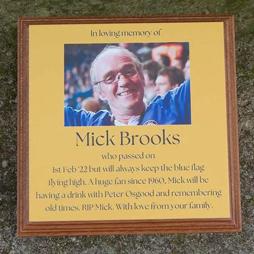 Anoprinted Plaque on Backing Board