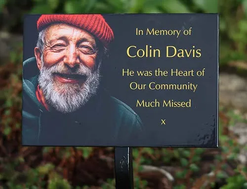 Photo Memorial On Tree Stake