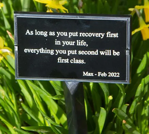 Black Acrylic Plaque - White Text