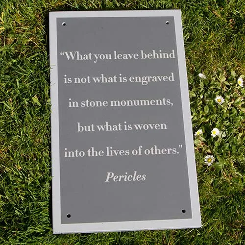 Slate Plaque with Sand Blasted Border