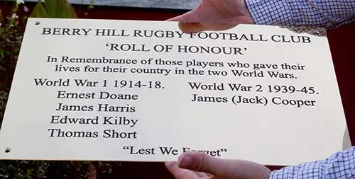 Engraved Brass Memorial