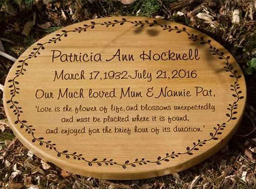 Wooden Oval Memorial