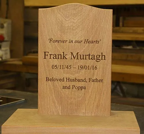We can Make to any Size Oak Headstone