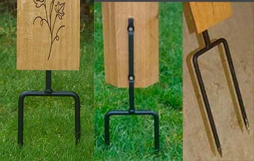 Idea for holding the larger crosses off the ground Wrought Iron Cross Support