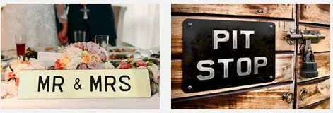 These name plates can be used in so many ways. Wedding Sign - Gift Plaque