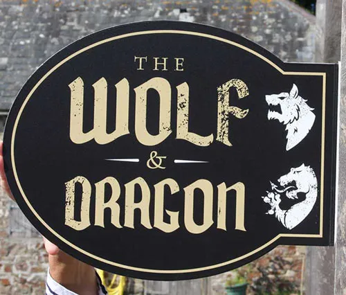 Folded Aluminium Projecting Sign