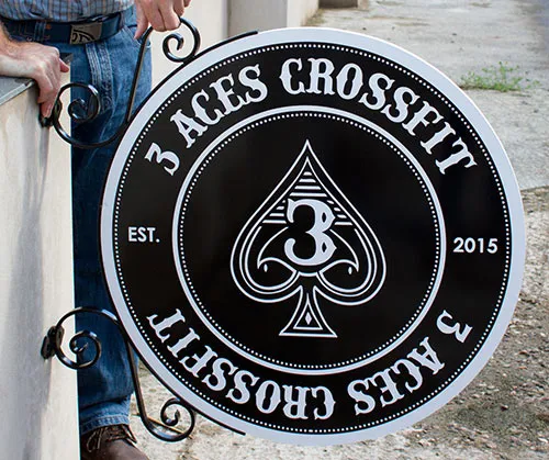 Projecting Sign with Printed Artwork