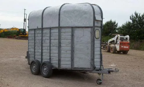 Sand-Blasted Horse Trailer