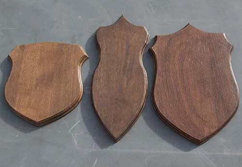 We can make to other shapes and sizes Standard Oak Taxidermy Shields