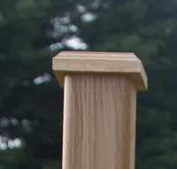 Post with oak post cap